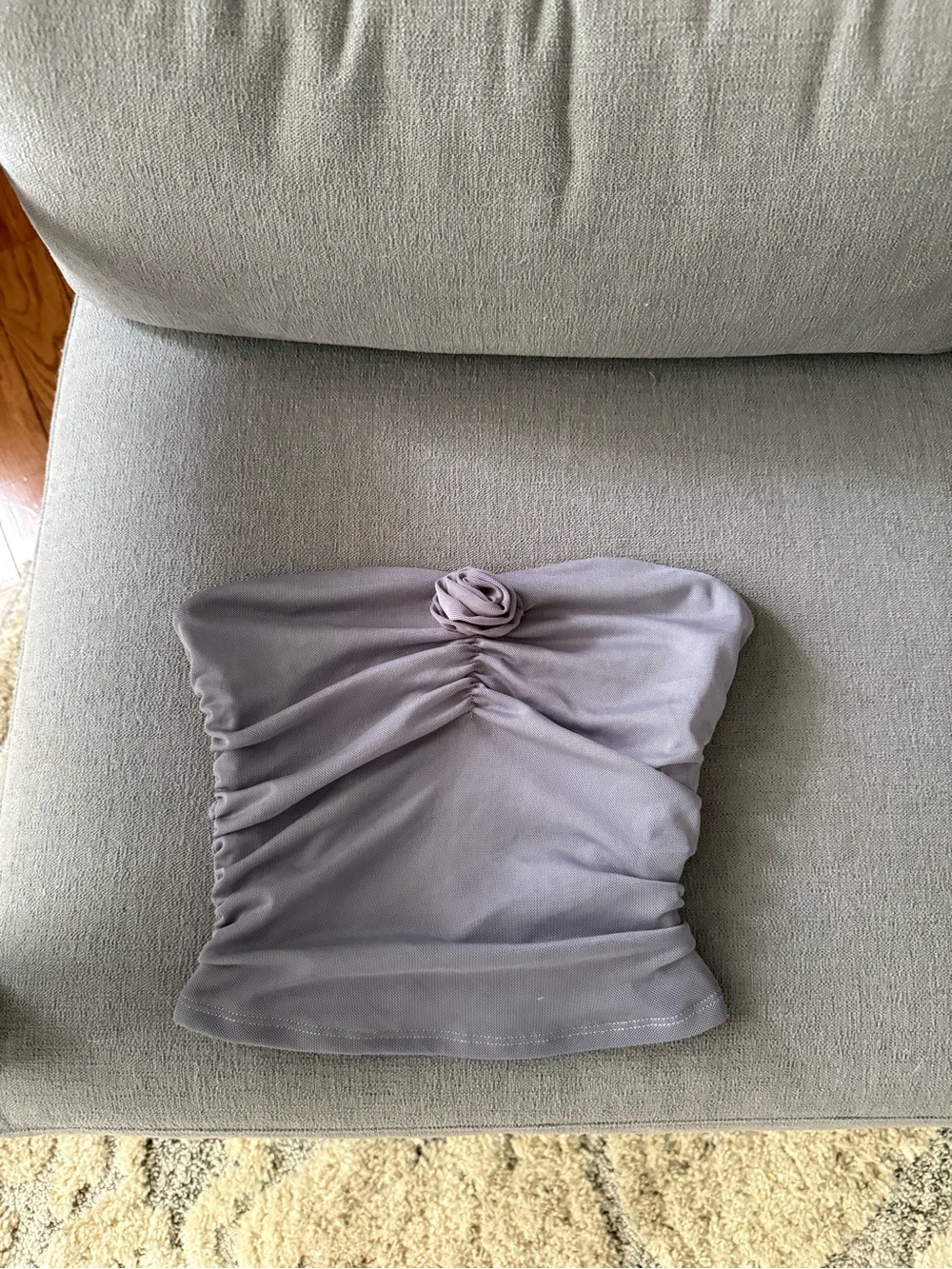 Garage Lilac Strapless Ruched Tube Top
